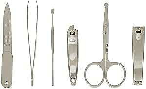 Brownlow Gifts Ɣ̃}jLAZbgA6 s[XA􉽊w͗l̍Ɣ Brownlow Gifts Black and White Manicure Set, 6-Piece, Geometric Black & White