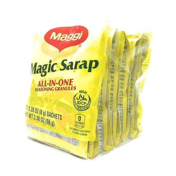 Maggi Magic Sarap、オールインワン調味料顆粒、12 袋 (12 x 0.28 オンス (8g)) Maggi Magic Sarap, All In One Seasoning Granules, 12 Sachets (12 x 0.28 oz (8g))