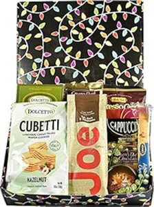 tFXeBu Cg zf[ R[q[DƃPA pbP[W - fbNX R[q[AeB~X EGn[X [AXC[cȂǂ Gift Basket Village Festive Lights Holiday Coffee Lov