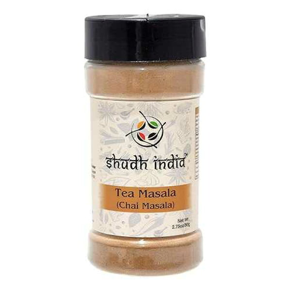 Shudh India / Tea (Chai) Masala Indian Spice Blend / All Natural / Vegan / Gluten Friendly Ingredients / Salt & Sugar Free / NON-GMO / No Colors / Indian Origin /