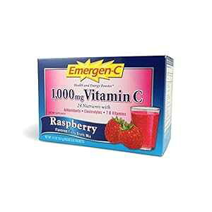 Emergen C Raspberryy r^~Y_~bNXA1000 Mg - 1 pbN 30 pPbg - 1 P[X 3 pbNB Emergen-C Emergen C Raspberyy Vitamin Fizzy Drink Mix, 1000 Mg - 30 Packet per Pack - 3 Packs per case.