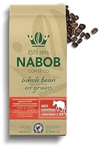 �i�{�u �z�[���r�[�� 100% �R�����r�A�Y - 350g {�J�i�_����A��} Nabob Whole Bean 100% Colombian - 350g {Imported from Canada}