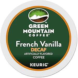 L[O O[ }Ee R[q[̃t` oj fJtFACg [XgA96 pbN Keurig Green Mountain Coffee Flavored French Vanilla Decaf, Light Roast, 96 Pack