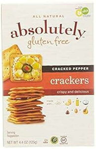 ���S�O���e���t���[ �Ђъ���y�b�p�[�N���b�J�[ 4.4�I���X (4�p�b�N) Absolutely Gluten Free Cracked Pepper Crackers 4.4 OZ (Pack of 4)