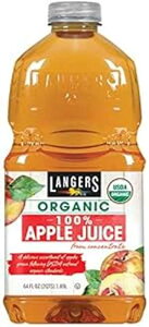 Langers 100% I[KjbN W[XAAbvA64 IX (8 pbN) Langers 100% Organic Juice, Apple, 64 Ounce (Pack of 8)