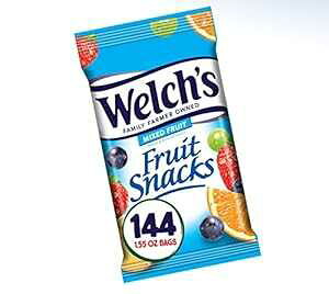Welch's t[cXibNA~bNXt[cAOet[AoNpbNA1.55IX̌ʃVOT[uobOi144pbNj Welch's Fruit Snacks, Mixed Fruit, Gluten Free, Bulk Pack, 1.55 oz Individu
