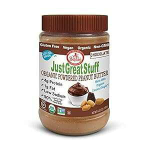 Betty Lou's Just Great Stuff I[KjbNs[ibco^[A`R[gA6.35IX Betty Lou's Just Great Stuff Powdered Organic Peanut Butter, Chocolate, 6.35 Ounce