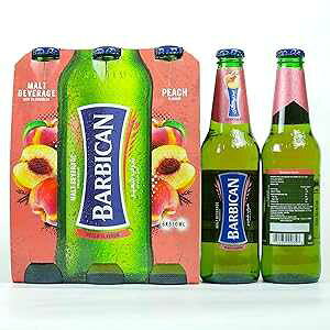 o[rJ s[` mAR[hN 11.1 fl. IXA6pbN Barbican Peach Non-Alcoholic Drink 11.1 fl. Oz, 6 pack