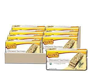 I[KjbN[Y}[܃NbJ[ 8 8pbN SUZIE'S Organic Rosemary Sesame Crackers 8 Packs of 8