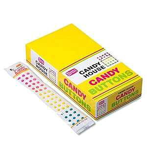 CANDY BUTTONS by Necco Twenty four 2 Xgbv pbN (48 Xgbv) CANDY BUTTONS by Necco twenty four 2-strip packs (48 strips)