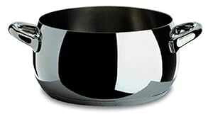 Alessi�ASG101/24MAMI�A�L���Z���[�� 2 �̃n���h���t�� 18/10 �X�e�����X�X�`�[�����ʌ����A5 �N�H�[�g 16 1/2 �I���X Alessi,SG101/24MAMI, Casserole with two handles in 18/10 stainless steel mirror polished,5 qt 16 oz