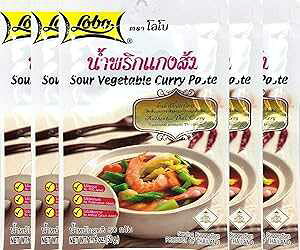 { T[؃J[y[Xg ^C n[u t[h 50 G (1.76 IX) X 5  DOGNNAK Lobo Sour Vegetable Curry Paste Thai Herbal Food 50 G (1.76 Oz) X 5 Bags