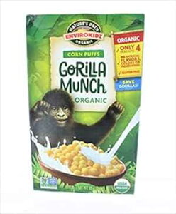 Envirokiz �I�[�K�j�b�N �V���A�� �L�b�h �S���� �}���`�A3 �p�b�N Envirokidz Organic Cereal Kid Gorilla Munch, Pack of 3