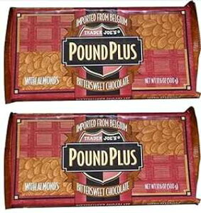 TJ's Trader Joes Bittersweet Dark Chocolate (54% Cocoa) with Almonds HUGE POUND PLUS Candy Bars 2 PACK NO ARTIFICIAL FLAVORS NO PRESERVATIVES