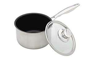 Swiss Diamond 2.1 �N�H�[�g �\�[�X�p�� �W�t���A6.3 �C���`�A�O���[ Swiss Diamond 2.1 quart Sauce Pan with Lid, 6.3, Gray