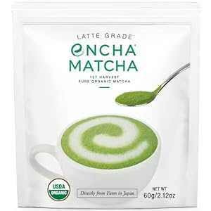 G`eO[h nI[KjbNpE_[A{FY (2.12IX) Encha Latte Grade First Harvest Organic Matcha Green Tea Powder, From Uji, Japan (2.12 Ounce)