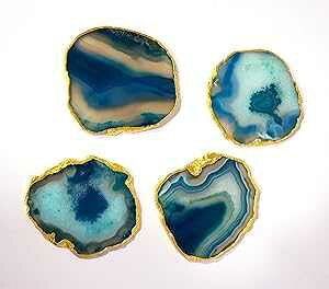 eSplanade VRR[X^[ o[ r[ R[q[ eB[ R[X^[ - R[X^[ 4 Zbg - ȃe[uANZT[ H (O[) eSplanade Natural Agate Coasters Bar Beer Coffee Tea Coaster - Se