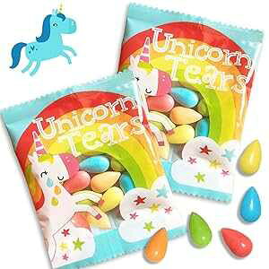 Unicornucopia Unicorn Tears - Sour Candy - 12 Unicorn Party Favors - Rainbow Candy Party Supplies Individually Wrapped Treats