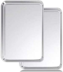 x[LOV[g 2 ZbgAWildone XeXX`[ x[LOgC NbL[pATCY 20 x 14 x 1 C`AŐ&ϋv&ȒP Baking Sheet Set of 2, Wildone Stainless Steel Baking Tray 