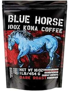 Yn: 100% Ri R[q[ _[N[Xg ۂƂ̓ 1|h܂16IX̃obO nC̃u[z[X100%RiR[q[ Farm-fresh: 100% Kona Coffee Dark Roast Whole Beans 1 Lb or 16 oz Bag Blue Horse 10