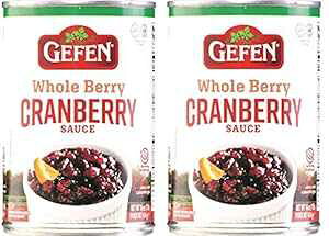 Gefen z[x[ Nx[ \[XA16 IX (2 pbN) ʓR[Vbvsgp Gefen Whole Berry Cranberry Sauce, 16oz (2 Pack) No High Fructose Corn Syrup