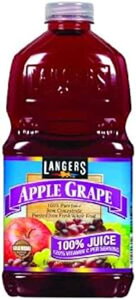 W[Y r^~C100W[XAAbvO[vA64IXi8pbNj Langers 100% Juice with Vitamin C, Apple Grape, 64 Ounce (Pack of 8)