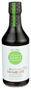 San-J Oet[ ^} Cg igE 50% ItA20 IX San-J Gluten Free Tamari Lite 50% Less Sodium, 20 oz
