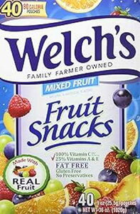 Welch's Fruit Snacks, Mixed Fruit, Gluten Free, Bulk Pack, 40 count (Pack of 6)
