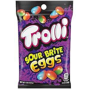 Trolli T[uCgGbOAlߍ킹 4.0 IX Trolli Sour Brite Eggs, Assorted 4.0 Ounce