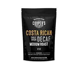 fJtFRX^JR[q[~fBA[XgAXCXJtFCX - 12IXobO Cooper's Cask Coffee Decaf Costa Rican Coffee Medium Roast, Swiss Water Processed Decaffeinated - 12oz Bag
