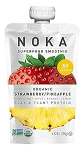 Noka, X[W[ X[p[t[h Xgx[ pCibv I[KjbNA4.22 IX Noka, Smoothie Superfood Strawberry Pineapple Organic, 4.22 Ounce