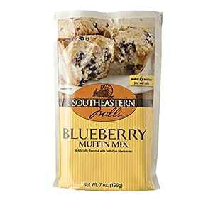 TEXC[X^ ~Y u[x[ }tB ~bNX - e 7 IX 1pbNŃ}tB6i2pbNj Southeastern Mills Blueberry Muffin Mix- Each 7 oz. Packet Makes 6 Muffins (2 Packets)