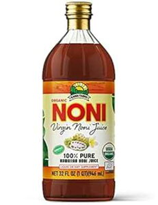 o[W mj W[X - 100% sA I[KjbN nCA mj W[X - 32 IX̃KXr Kanai Farms Virgin Noni Juice - 100% Pure Organic Hawaiian Noni Juice - 32oz Glass Bottle