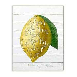 Stupell Industries 烌l[h EbheNX`̃CXs[V^錾tAAExC[EA[gɂfUCA10 x 15AǏ Stupell Industries Lemons to Lemonade Wood Textured In