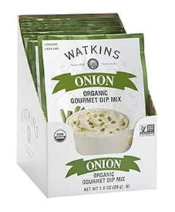 1 Ounce (Pack of 12), Onion - Organic, Watkins Organic Gourmet Dip Mix, Onion, 1.0 oz. Packets, 12-Pack