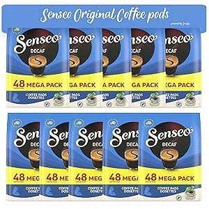 Senseo R[q[ |bhAfJtFA48 JEg (10 pbN) - 480 |bh Senseo Coffee Pods, Decaf, 48 Count (Pack of 10) - 480 Pods