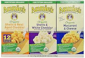 Annie's Homegrown Organic Variety �}�J���j�ƃ`�[�Y�A12 �J�E���g�A4 �|���h 8 �I���X Annie's Homegrown Organic Variety Macaroni and Cheese, 12-count, 4Pounds 8oz