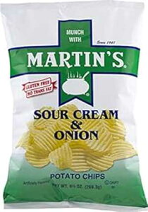 Martin's T[N[ & IjI |eg`bvX 9.5 IX (3 ) Martin's Sour Cream & Onion Potato Chips 9.5 Ounces (3 Bags)