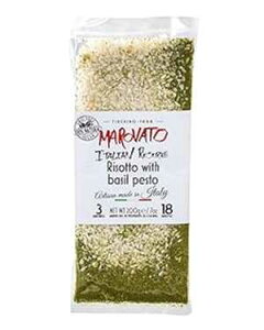 Tiberino's Real Italian Meals - Risotto w/ Basil Pesto, All Natural Ingredients, Imported from Italy, No GMOs, Additives or Preservatives, Vegan Friendly, 1 Pan Cooking, No Straining Needed, 7 oz