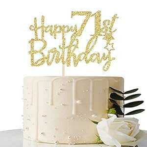S[hOb^[ nbs[ 71 ΂̒aP[Lgbp[ - 71 P[Lgbp[ - 71 ΂̒ap[eB[pi - 71 ΂̒ap[eB[fR[V Maicaiffe Gold Glitter Happy 71st Birthday Cake T