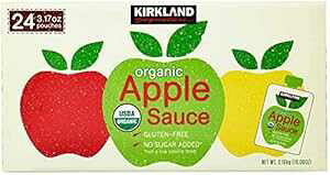 J[Nh VOl`[ I[KjbN Oet[ Y Abv\[X: 24 JEg (3.17 IX) - 2 pbN Kirkland Signature Organic Gluten-Free No Sugar Added Applesauce: 24 Count (3.17 oz.) - PAC