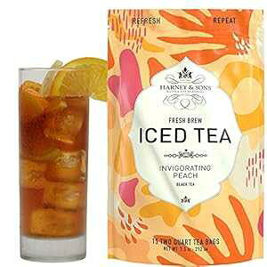 Harney & Sons ACX eB[obO [W eB[obOAs[`A15  Harney & Sons Iced Tea Bag of Large Teabags, Peach, 15 Count