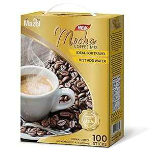 JtF }[ CX^g R[q[ - JACX^g R[q[ ~bNXA3 in 1 CX^g R[q[A100 XeBbN Cafe Mazel Instant Coffee - Mocha, Instant Coffee Mix, 3 in 1 instant coffee, 100 sti