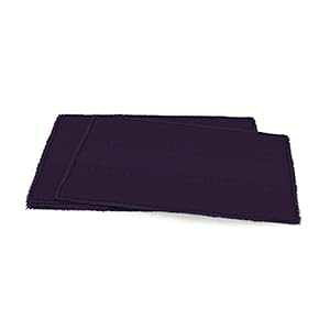 SARO LIFESTYLE Graciella Collection Linen Stone Washed Placemats (Set of 4), 14" x 20", Midnight Blue