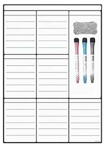 VKOPA A3 Dry Erase Weekly Planner Board - 16 x 12 Magnetic Whiteboard for Daily, Weekly, and Monthly Scheduling, Chore Chart, Fitness, Meal Prep, and More for Pets, Kids, and Adults