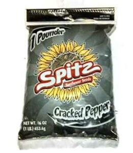 Xsbc Ђъybp[̃q}̎A1|h܁i6pbNj Spitz Cracked Pepper Flavor Sunflower Seeds, 1 Pound Bag (Pack of 6)