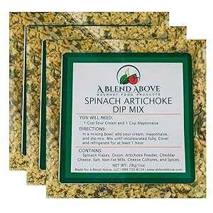 ق񑐂̏̃uh A[eB`[NfBbv~bNXpPbgAOHiA1IX (3pbN) Bek Brands A Blend Above Spinach Artichoke Dip Mix Seasonings Packet, Gourmet Food, 1 oz (3 Pack)
