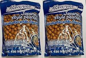 as[ibc ĕ\ȑ 900 g (1.98 |h) 2 pbNB manzela Japanese Style Peanut Resealable Bag 900 g (1.98 lb) Pack of 2.
