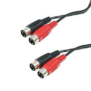 Hosa MID-201 fA MIDI P[uAfA 5 s DIN 瓯A1 m Hosa MID-201 Dual MIDI Cable, Dual 5-pin DIN to Same, 1 m