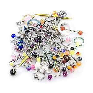 10 30 50 ܂ 100 pbN _ {fB WG[ x[ m[Y jbv ^ C[ bv epbN̓_ɑI܂ (50) BodyJewelryOnline 10 30 50 or 100 Pack Random Body Jewelry Belly Nose 